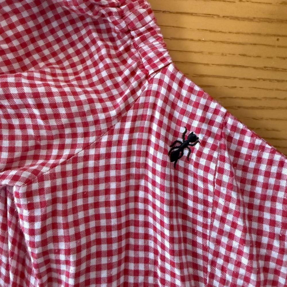 Fashion Brand Company I love bugs Picnic red gingham Jumpsuit - Picture 3 of 4